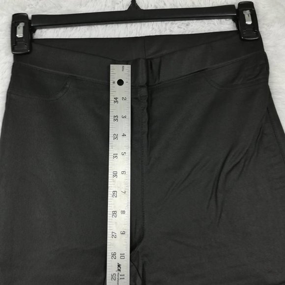 Oober Swank Womens Moto Pants Leggings Black‎ Mid Rise Pull On Stretch L New - Picture 5 of 9